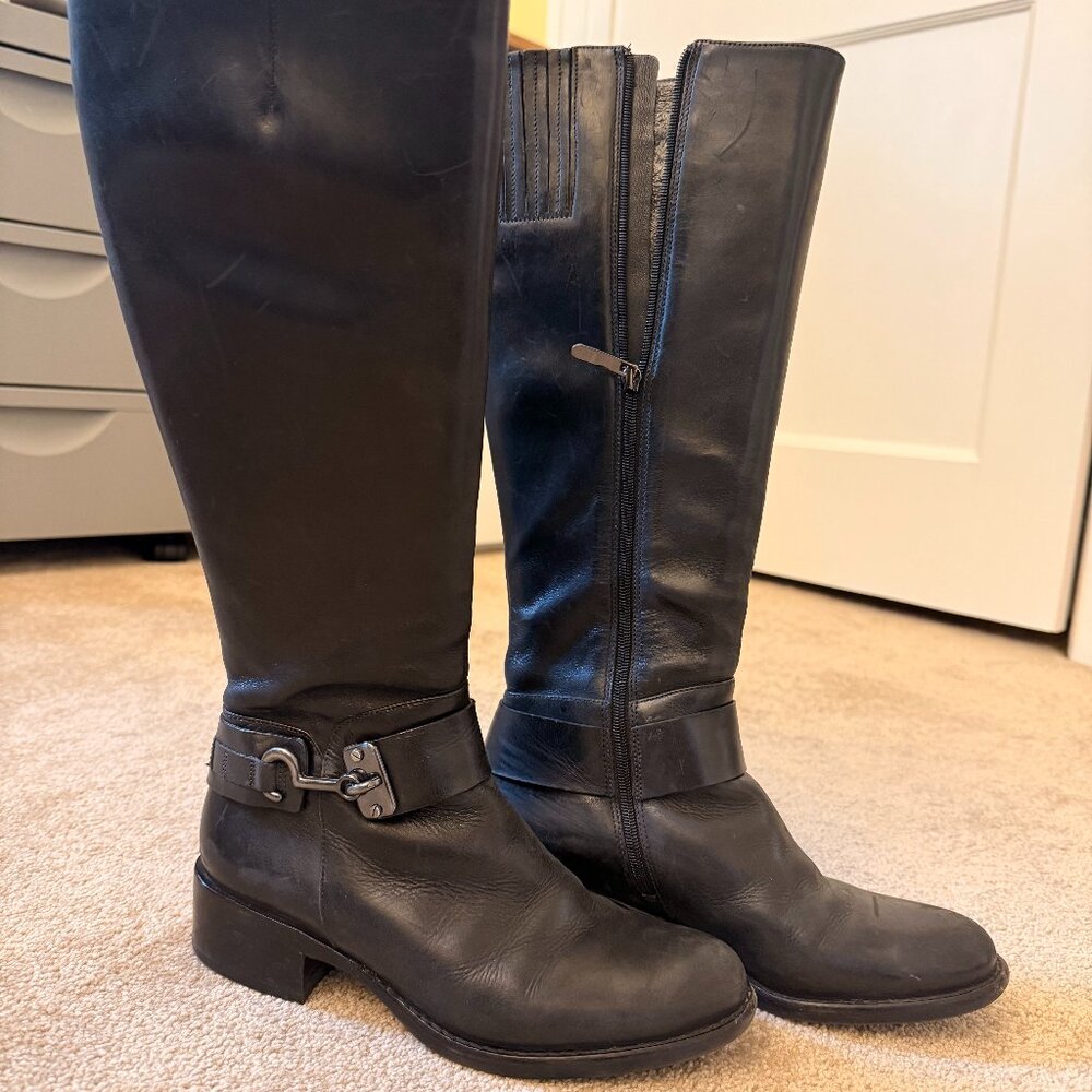 Via Spiga tall black riding boots size 4M